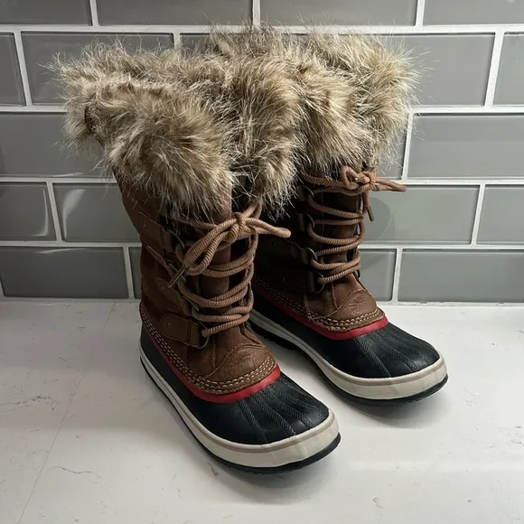 SOREL JOAN OF ARTIC Waterproof Winter Leather Calf Boots Sz 7