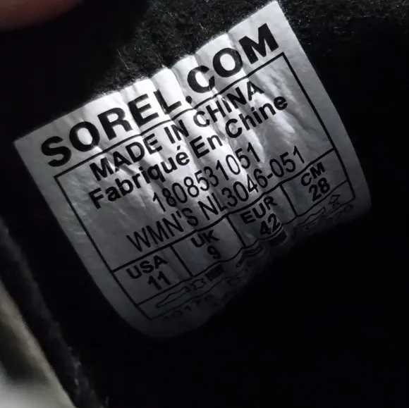 Sorel Lexie Gray Hidden Wedge Lace Up Boots Size 11 NL3046-051