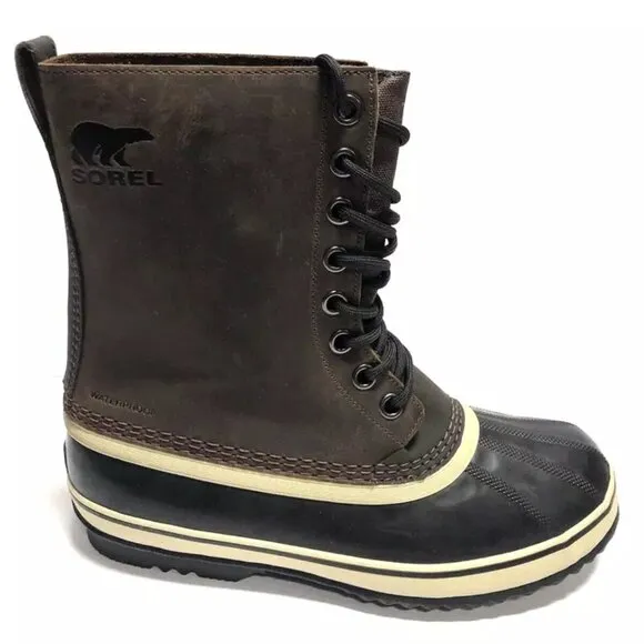 Sorel Men’s 1964 Leather, Insulated Waterproof Winter Boots, Size 10M