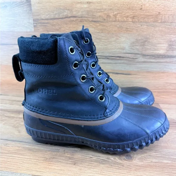 Sorel Size 8 Men's Cheyanne Lace Full Grain Waterproof Duck Boots,