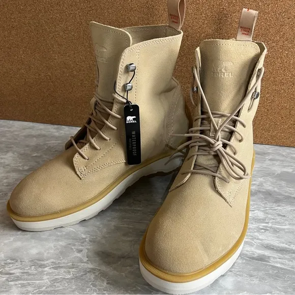 Sorel Tan Boots with Premium Suede and Modern Sole