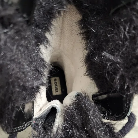 Sorel Tofino Glitter Black Waterproof Lace-Up Fleece Lined Boots