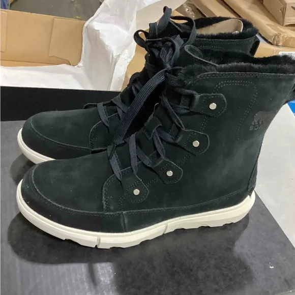 Sorel Women's Explorer Next Joan waterproof black Suede Boots 11 NWT