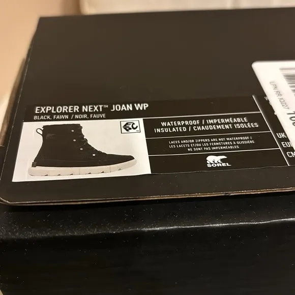 Sorel Women's Explorer Next Joan waterproof black Suede Boots 11 NWT