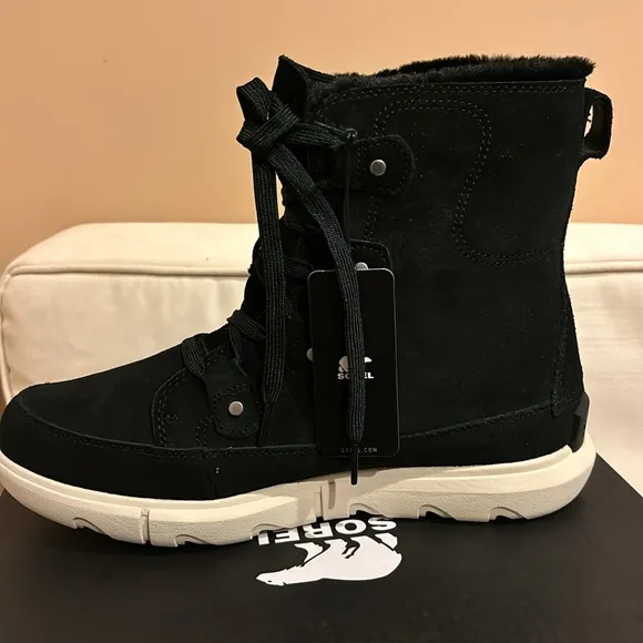 Sorel Women's Explorer Next Joan waterproof black Suede Boots 11 NWT