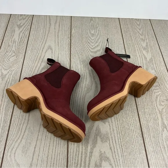 Sorel Women's Hi-Line Waterproof Chelsea Boots US8 Spice/Tawny Buff $190