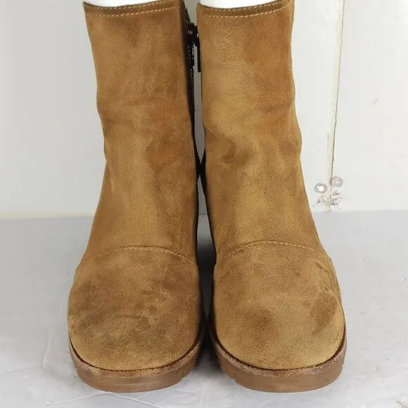 Sorel Women's Kate US 8 Brown Suede Waterproof Side Zip Boots Booties