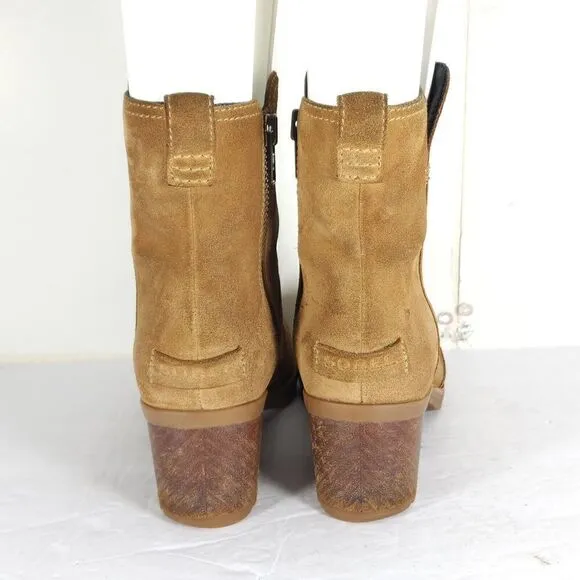 Sorel Women's Kate US 8 Brown Suede Waterproof Side Zip Boots Booties