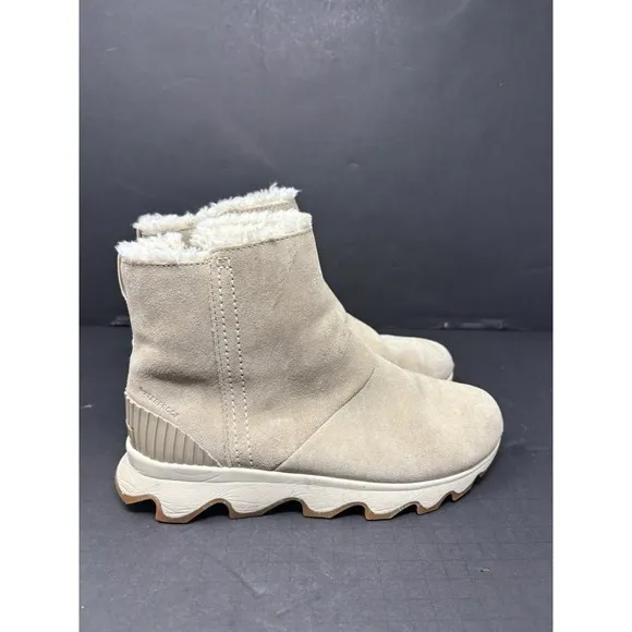 SOREL Women's Size 8 Tan Short Suede Waterproof Boots Snow