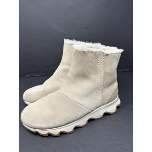 SOREL Women's Size 8 Tan Short Suede Waterproof Boots Snow