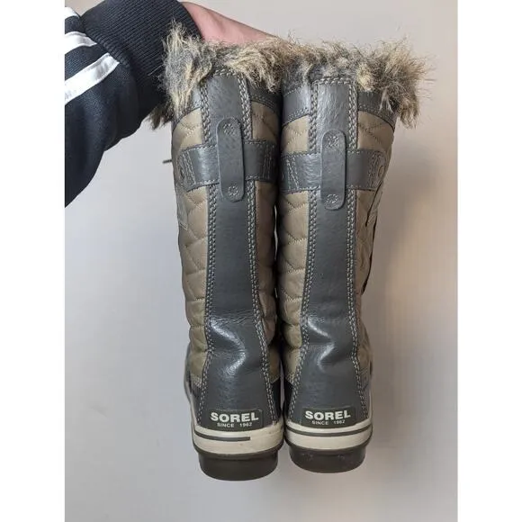 Sorel Womens Sz 8 Tofino II Sage Green Winter Snow Boots LL3654-365 Waterproof