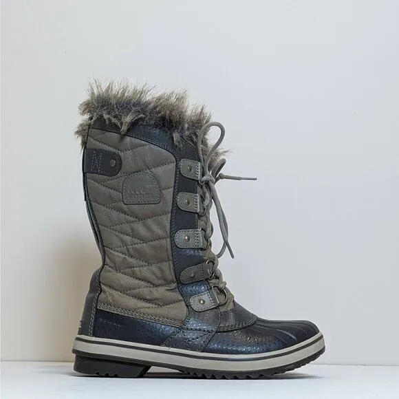 Sorel Womens Sz 8 Tofino II Sage Green Winter Snow Boots LL3654-365 Waterproof