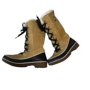 Sorel Women's Tivoli High II Waterproof Boots Tan Size 7 Faux Fur