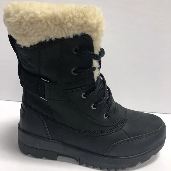 Sorel Women’s Tivoli IV Parc, Black Waterproof Winter Boots, Size 7M