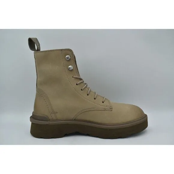 Sorel Womens Size 7 Hi Line Lace Platform Taupe Leather Waterproof Combat Boots