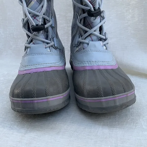 Sorel Yoot Pac Plaid Baby Blue Snow Winter Boots