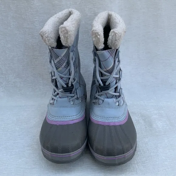 Sorel Yoot Pac Plaid Baby Blue Snow Winter Boots
