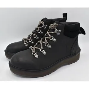 Sorel Womens Size 10.5 Hi Line Hiker Jet Black Waterproof Leather Lace Up Boots
