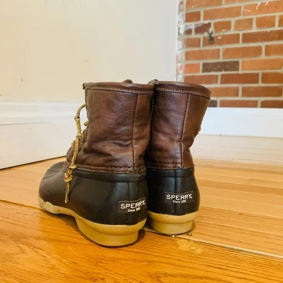SPERRY Girl's Saltwater Waterproof Duck Rain Boots