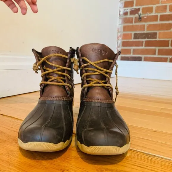 SPERRY Girl's Saltwater Waterproof Duck Rain Boots