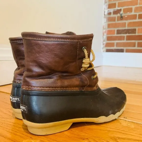 SPERRY Girl's Saltwater Waterproof Duck Rain Boots
