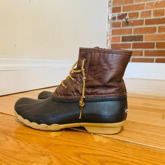 SPERRY Girl's Saltwater Waterproof Duck Rain Boots