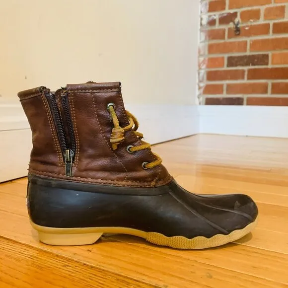 SPERRY Girl's Saltwater Waterproof Duck Rain Boots