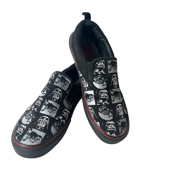 Star Wars Skechers Sneakers Canvas Comfort Casual Mens 10.5 Slip On Black Skater