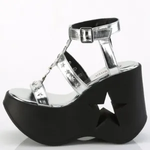 Star Wedge Platform Gothic Egirl Sandals