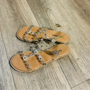 Steve Madden Clear Studded Sandals