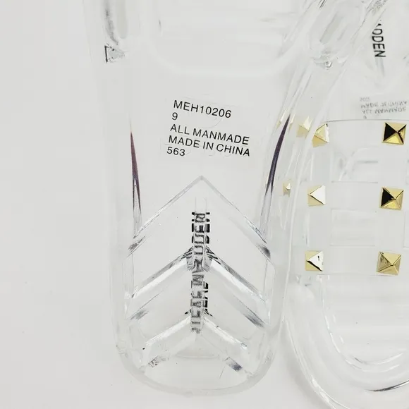 Steve madden clear studded slide Sandals