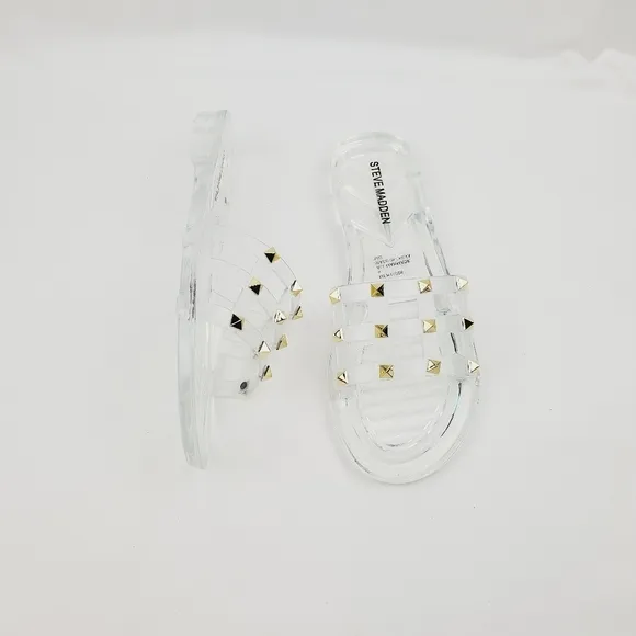 Steve madden clear studded slide Sandals
