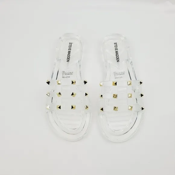 Steve madden clear studded slide Sandals