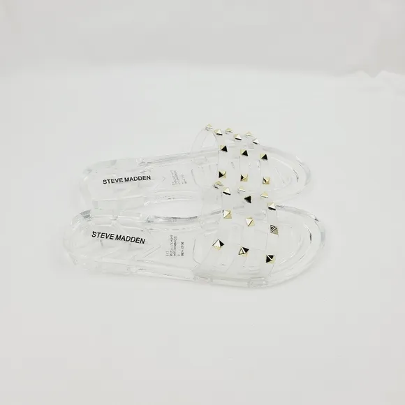 Steve madden clear studded slide Sandals