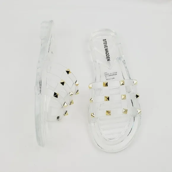 Steve madden clear studded slide Sandals