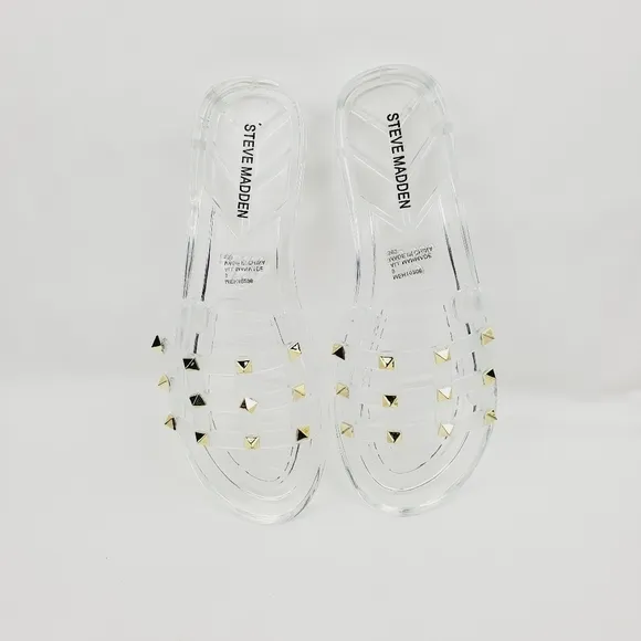 Steve madden clear studded slide Sandals