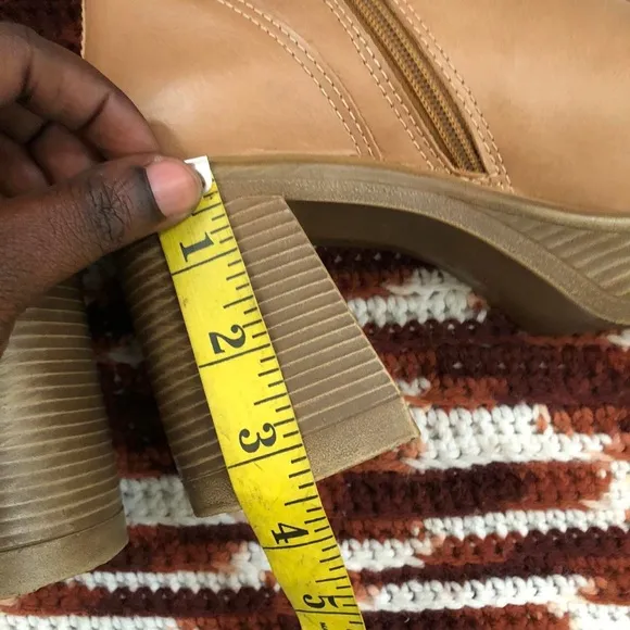 Steve madden Destroyer Bratz Boho Chunky Platform Brown Boots Square Toe Y2K 90s
