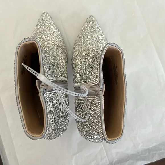 Steve Madden Flashee-R Rhinestone Pointed Toe Booties