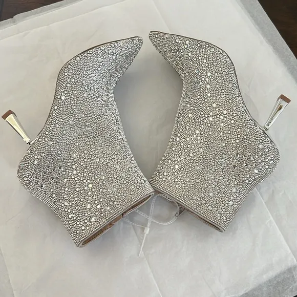 Steve Madden Flashee-R Rhinestone Pointed Toe Booties