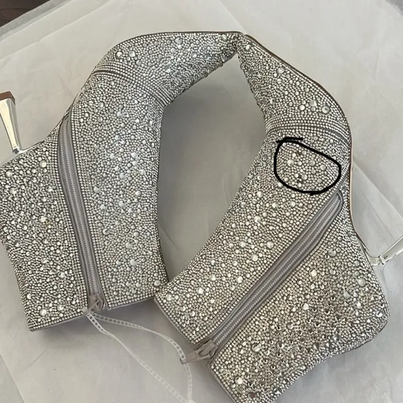 Steve Madden Flashee-R Rhinestone Pointed Toe Booties