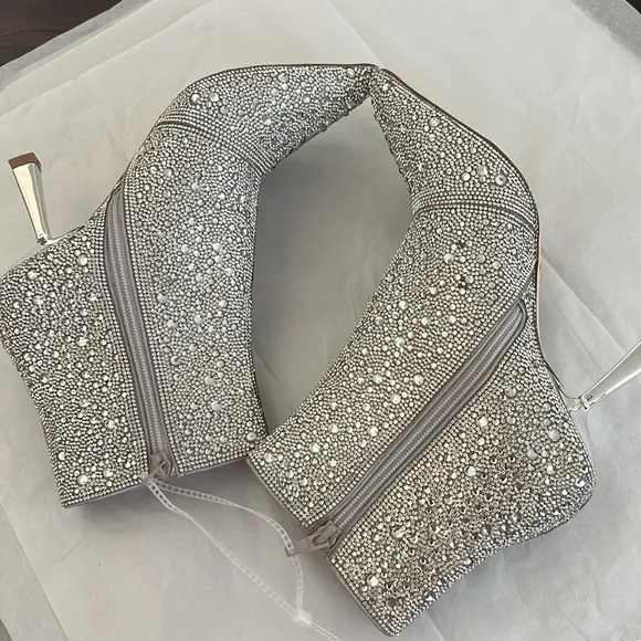 Steve Madden Flashee-R Rhinestone Pointed Toe Booties