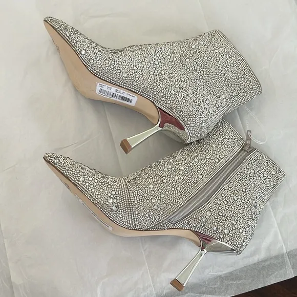 Steve Madden Flashee-R Rhinestone Pointed Toe Booties