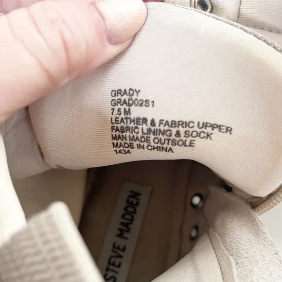 Steve Madden Grady Combat‎ Boots Buckle Chunky Lugsole Platform Tan Womens 7.5