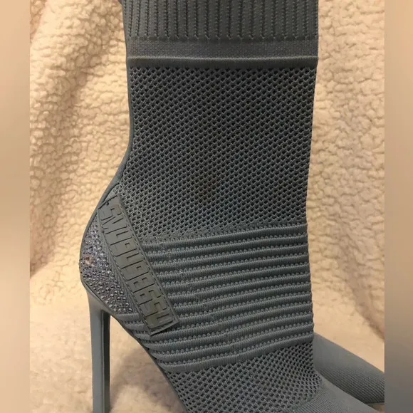 Steve Madden Maxwelle Jeweled Heeled Pointed Toe Sock Boots, Women’s 8.5