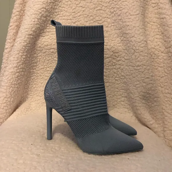Steve Madden Maxwelle Jeweled Heeled Pointed Toe Sock Boots, Women’s 8.5