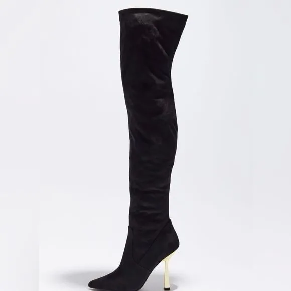 STEVE MADDEN Venuss Black Over The Knee Boots SIZE 8
