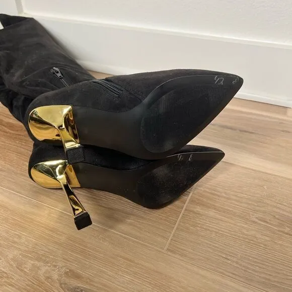 STEVE MADDEN Venuss Black Over The Knee Boots SIZE 8