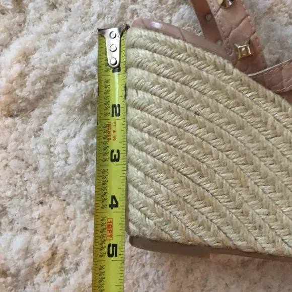 Steven New York Scoutt Neutral Wedge Espadrille Studded Sandals