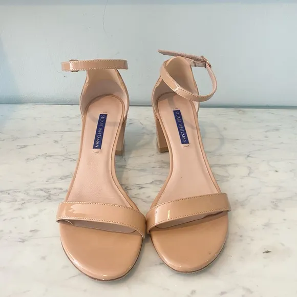 Stuart Weitzman Nearlynude Heeled Sandal Size 6 EUC