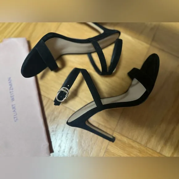 STUART WEITZMAN SandalsCrystal Studded Ankle Strap Sandals
